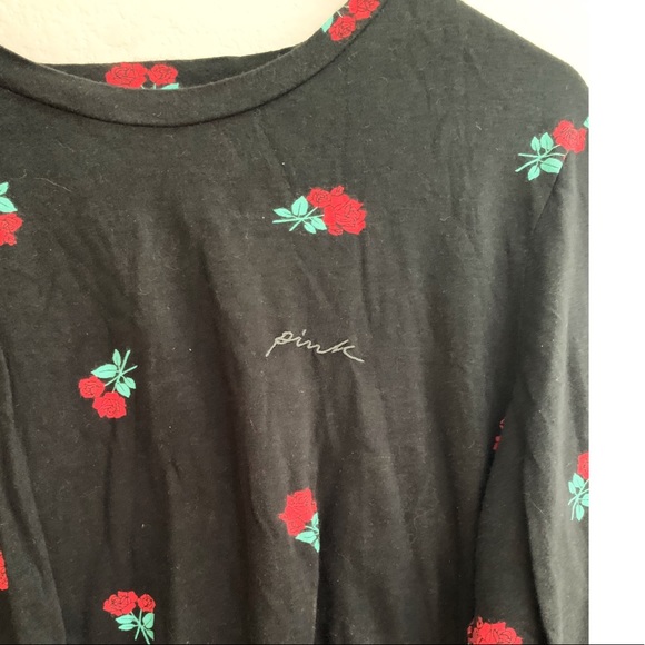 PINK long sleeve crop tee - Picture 3 of 5